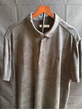 Tommy Bahama XXL Gray Short-Sleeve Polo